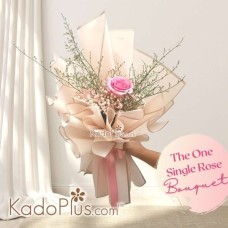 Single Pink Roses Bouquet